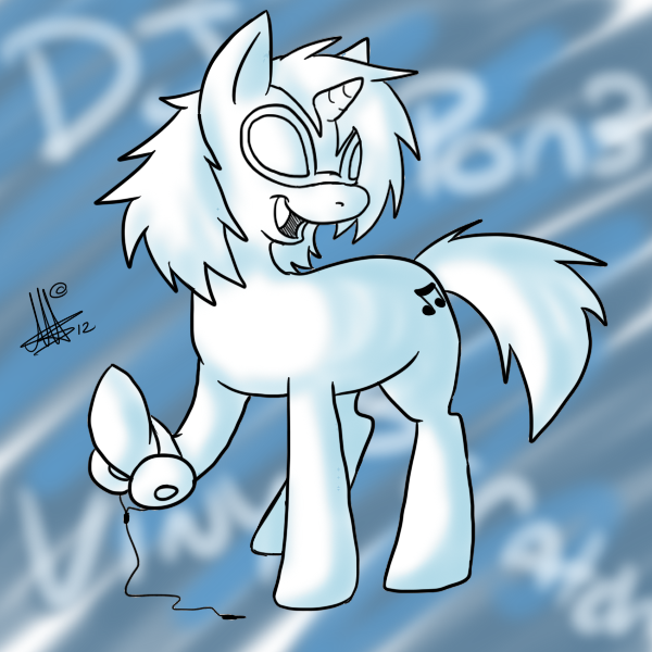 Size: 600x600 | Tagged: artist:thepipefox, derpibooru import, safe, solo, vinyl scratch