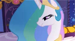 Size: 855x467 | Tagged: artist:tiarawhy, derpibooru import, princess celestia, safe, scrunchy face, solo