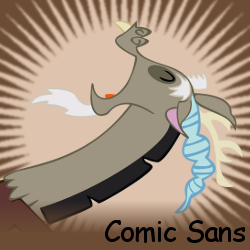 Size: 250x250 | Tagged: comic sans, derpibooru import, discord, meta, official spoiler image, safe, solo, spoilered image joke, spoiler image, twibooru