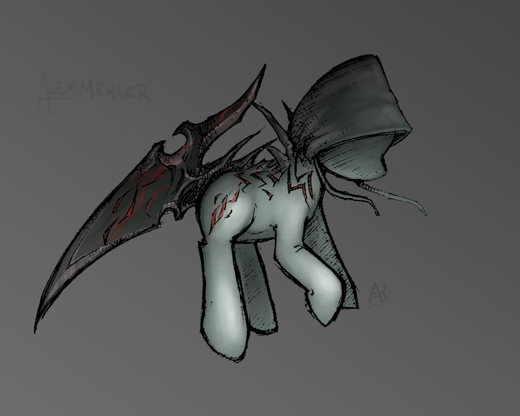 Size: 1500x1200 | Tagged: semi-grimdark, artist:poniesofthekeene, derpibooru import, ponified, pony, [prototype], alex mercer, solo