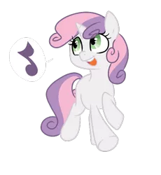 Size: 524x570 | Tagged: artist:elslowmo, artist:jessy, derpibooru import, safe, singing, solo, sweetie belle