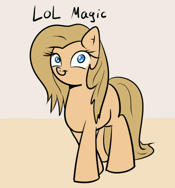 Size: 650x700 | Tagged: safe, artist:slavedemorto, color edit, derpibooru import, edit, oc, oc:backy, unofficial characters only, earth pony, pony, animated, color cycling, colored, female, hue, looking at you, mare, missing cutie mark, seizure warning, simple background, smiling, solo