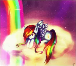 Size: 2016x1749 | Tagged: artist:crazyrainbow0, cloud, cloudy, derpibooru import, rainbow, rainbow dash, safe, solo