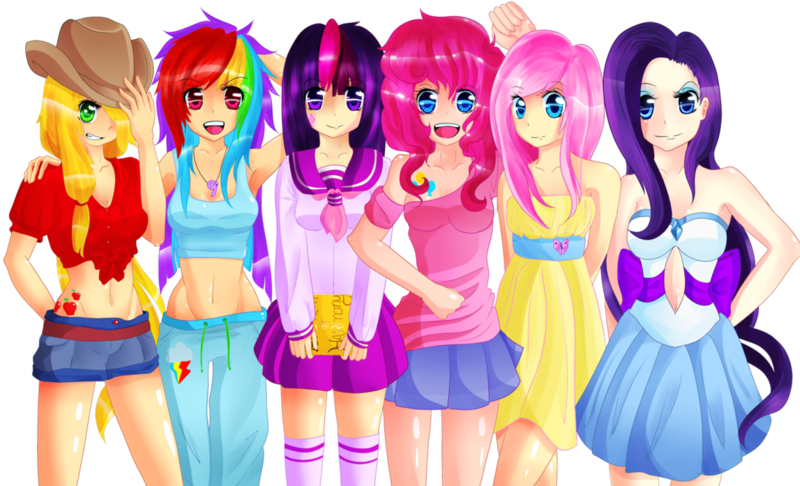 Size: 1147x697 | Tagged: applejack, armpits, artist:chatt3rbox, belly button, boobie mark, breasts, busty applejack, busty pinkie pie, busty rainbow dash, busty rarity, clothes, cutie mark on human, delicious flat chest, derpibooru import, dress, flattershy, fluttershy, front knot midriff, human, humanized, line-up, mane six, midriff, navel cutout, pinkie pie, rainbow dash, rarity, safe, school uniform, simple background, skinny, skirt, tanktop, transparent background, twilight sparkle, whistle, whistle necklace