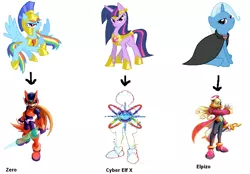 Size: 800x556 | Tagged: alicorn amulet, derpibooru import, elpizo, exploitable meme, make it happen, megaman, megaman x, megaman zero, meme, rainbow dash, safe, trixie, twilight sparkle, zero