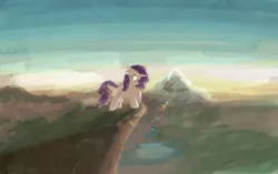 Size: 1300x818 | Tagged: artist:zestyoranges, derpibooru import, rarity, safe, scenery, solo, swapped cutie marks, this will end in death, this will end in tears, this will end in tears and/or death