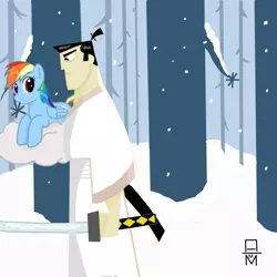 Size: 5000x5000 | Tagged: absurd resolution, artist:mangameister, crossover, derpibooru import, rainbow dash, safe, samurai jack