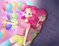 Size: 3299x2549 | Tagged: artist:zeezeepearl, balloon, derpibooru import, duality, human, humanized, pinkamena diane pie, pinkie pie, safe