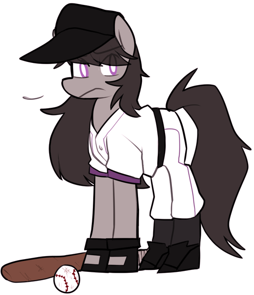 Size: 913x1060 | Tagged: artist:ghost, baseball, clothes, derpibooru import, jobtavia, octavia is not amused, octavia melody, safe, solo, sports, unamused