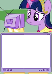 Size: 564x800 | Tagged: safe, artist:askometa, derpibooru import, twilight sparkle, twilight sparkle (alicorn), alicorn, pony, exploitable, exploitable meme, female, mare, meme, obligatory pony, template, tv meme