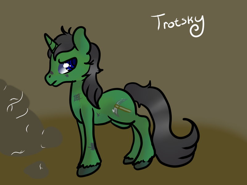 Size: 1400x1050 | Tagged: artist:cotton, derpibooru import, irc, oc, safe, unofficial characters only, zombie trotsky