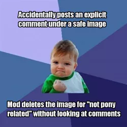 Size: 552x552 | Tagged: barely pony related, derpibooru import, meme, meta, safe, success baby, text