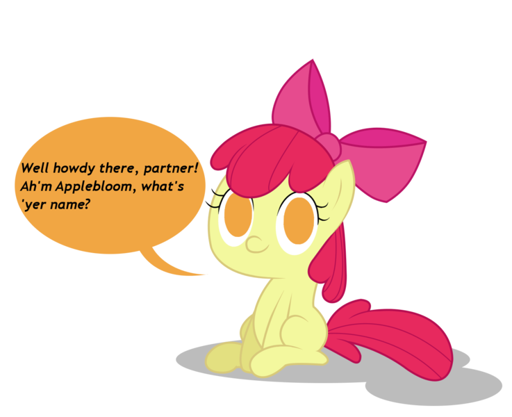 Size: 1525x1241 | Tagged: apple bloom, artist:sauec, derpibooru import, safe, simple background, solo, talking to viewer, transparent background