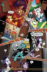 Size: 900x1384 | Tagged: safe, artist:andypriceart, derpibooru import, idw, earth pony, pony, unicorn, the return of queen chrysalis, spoiler:comic04, advertisement, balloon, bored, clown, comic, creature from the black lagoon, dead, deadite, decapitated, erik, evil dead, female, helmet, hilarious in hindsight, idw advertisement, indiana jones, it, mare, mask, mola ram, monster clown, musical instrument, official comic, organ, pennywise, phantom of the opera, preview, scared, severed head, shrunken head, skull, skull helmet, stephen king, tentacles, the grady girls, the shining, you know for kids