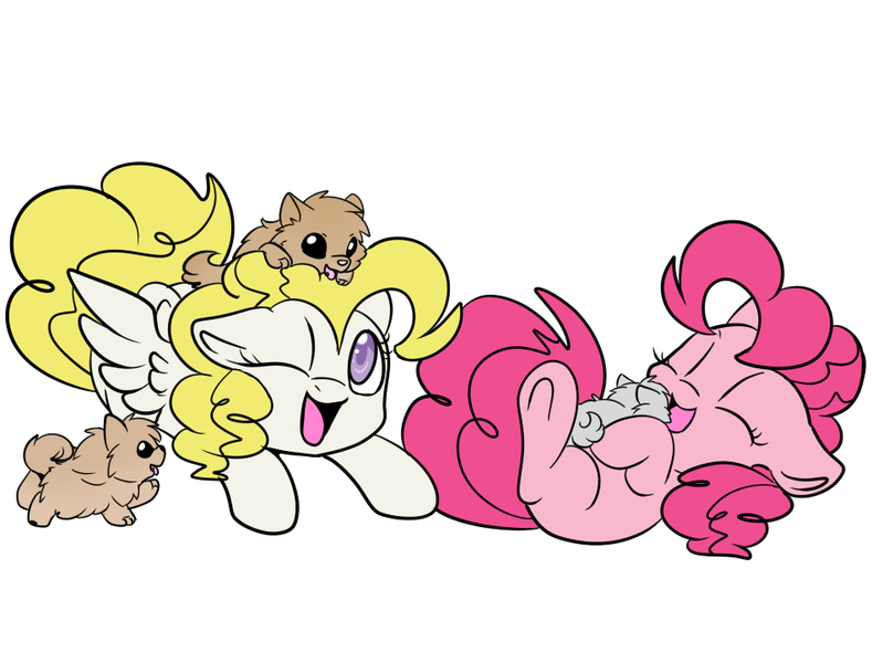 Size: 950x722 | Tagged: adoraprise, artist:lustrous-dreams, cute, derpibooru import, diapinkes, dog, dog tags, female, filly, happy, pinkie pie, puppy, safe, surprise, younger