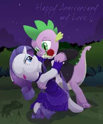 Size: 800x962 | Tagged: safe, artist:prinzeburnzo, derpibooru import, rarity, spike, female, male, shipping, sparity, straight