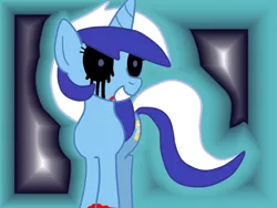 Size: 900x675 | Tagged: artist:reneesdetermination, blood, creepypasta, derpibooru import, minuette, semi-grimdark, zalgo