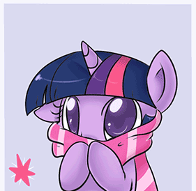 Size: 281x274 | Tagged: safe, artist:ianpo, artist:lustrous-dreams, derpibooru import, twilight sparkle, pony, animated, clothes, cute, diabetes, female, filly, filly twilight sparkle, hnnng, scarf, solo, twiabetes, weapons-grade cute, younger