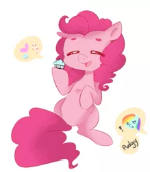 Size: 535x610 | Tagged: 30 minute art challenge, artist:pegacornss, cupcake, derpibooru import, food, pinkie pie, rainbow dash, safe, thick eyebrows