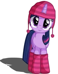 Size: 3455x4400 | Tagged: absurd resolution, artist:austiniousi, clothes, cute, derpibooru import, hat, safe, simple background, socks, solo, striped socks, transparent background, twiabetes, twilight sparkle, vector