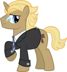 Size: 1280x1380 | Tagged: safe, artist:toughbluff, derpibooru import, golden gavel, vance van vendington, pony, background pony, glasses, male, simple background, solo, transparent background, vector