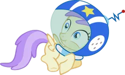 Size: 900x544 | Tagged: safe, derpibooru import, alula, pluto, pegasus, pony, luna eclipsed, astronaut, background pony, clothes, costume, female, filly, foal, helmet, nightmare night, nightmare night costume, scared, scrunchy face, simple background, solo, space helmet, transparent background, vector