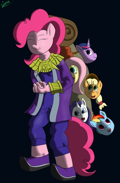 Size: 1500x2287 | Tagged: applejack, artist:gino456, crossover, derpibooru import, fluttershy, happy mask salesman, mask, nintendo, parody, pinkie pie, rainbow dash, rarity, safe, the legend of zelda, the legend of zelda: majora's mask, the legend of zelda: ocarina of time, twilight sparkle