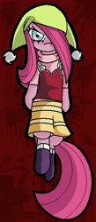 Size: 255x583 | Tagged: safe, artist:grahamhoney907, derpibooru import, pinkie pie, pony, bipedal, crossover, elfen lied, lucy, pinkamena diane pie