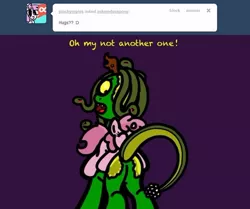 Size: 500x417 | Tagged: artist:askmedusapony, askmedusapony, butt, derpibooru import, gorgon, medusa, plot, ruby pinch, safe, tumblr