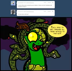 Size: 1024x1011 | Tagged: safe, artist:askmedusapony, derpibooru import, ponified, gorgon, medusa, pony, askmedusapony, solo, tumblr