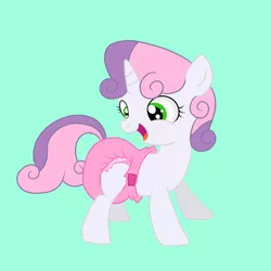 Size: 1000x1000 | Tagged: artist:fillyscoots42, awwing, cute, dawwww, derpibooru import, diaper, diapered, diapered filly, diasweetes, female, filly, pink diaper, poofy diaper, safe, solo, sweetie belle