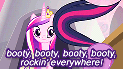 Size: 245x138 | Tagged: safe, derpibooru import, edit, edited screencap, screencap, princess cadance, twilight sparkle, alicorn, pony, unicorn, friendship is witchcraft, animated, ass up, booty booty booty booty rockin' everywhere, bubba sparxxx, butt, butt shake, confused, face down ass up, female, foaly matripony, frown, gif, gif for breezies, mare, ms. new booty, picture for breezies, plot, song reference, subtitles, twibutt, unicorn twilight, wide eyes