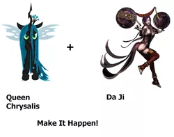 Size: 800x630 | Tagged: da ji, derpibooru import, dynasty warriors, exploitable meme, make it happen, meme, queen chrysalis, safe, warriors orochi