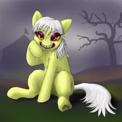 Size: 1080x1080 | Tagged: artist:darkonix, creepy, creepy smile, derpibooru import, looking at you, oc, oc:carnival cat, safe, smiling, solo, unofficial characters only