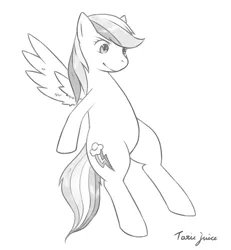 Size: 830x900 | Tagged: artist:japananon, derpibooru import, monochrome, pixiv, rainbow dash, safe