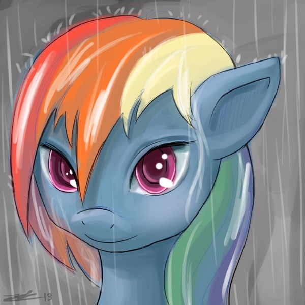 Size: 1200x1200 | Tagged: artist:vanefox, derpibooru import, rain, rainbow dash, safe