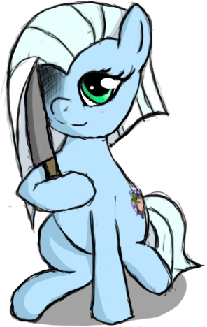 Size: 296x468 | Tagged: 4chan, derpibooru import, knife, /mlp/, oc, oc:tracy cage, safe, simple background, solo, transparent background, unofficial characters only