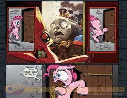 Size: 900x700 | Tagged: derpibooru import, exploitable meme, lego, meme, minifig, obligatory pony, pinkie pie, safe, surprise door, thomas the tank engine