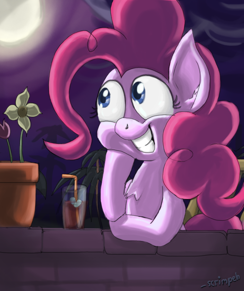 Size: 641x765 | Tagged: safe, artist:scrimpeh, derpibooru import, pinkie pie, earth pony, pony, solo