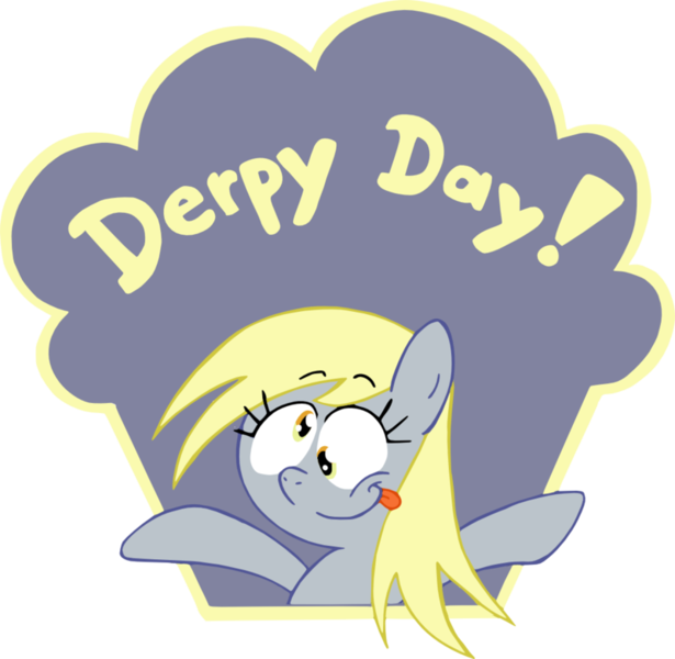 Size: 800x780 | Tagged: safe, artist:quarium, derpibooru import, derpy hooves, pegasus, pony, cute, derpy day, derpy day 2013, female, mare, solo, tongue out