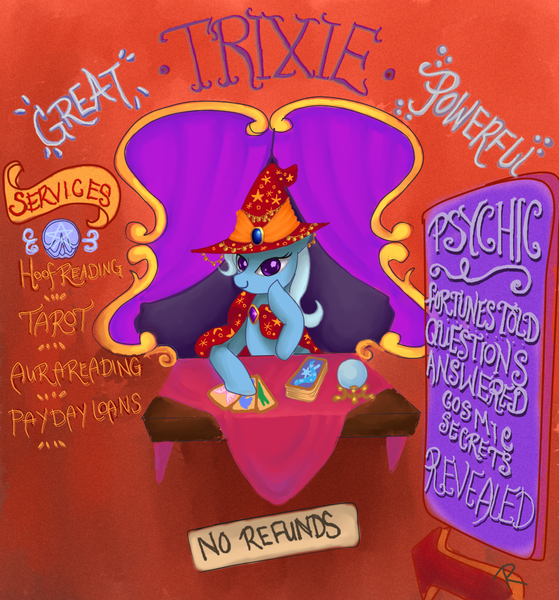 Size: 1024x1100 | Tagged: artist:snip-veritas, crystal ball, derpibooru import, safe, tarot, trixie