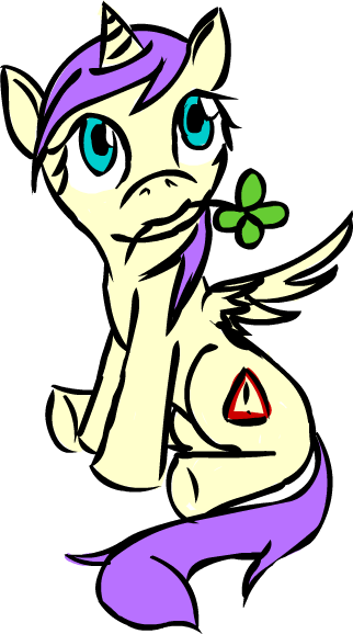 Size: 322x578 | Tagged: safe, derpibooru import, pluto, princess erroria, alicorn, pony, 4chan, clover, female, filly, four leaf clover, simple background, solo, transparent background