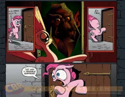 Size: 900x700 | Tagged: andross, derpibooru import, exploitable meme, idw, meme, nintendo, nintendo 64, obligatory pony, pinkie pie, safe, star fox, star fox 64, surprise, surprise door