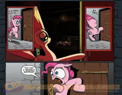 Size: 900x700 | Tagged: amnesia the dark descent, comic, derpibooru import, exploitable meme, grimdark, meme, morgue, obligatory pony, pinkie pie, surprise door