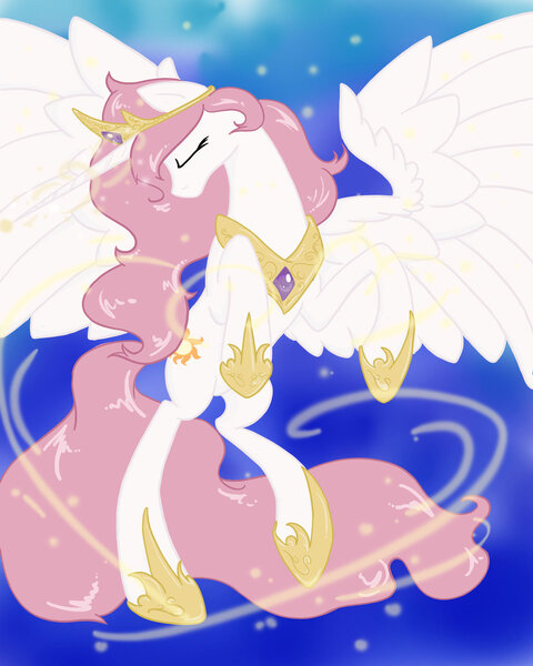 Size: 1024x1280 | Tagged: artist:mercyantebellum, derpibooru import, princess celestia, safe, solo