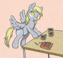 Size: 558x515 | Tagged: safe, artist:php98, derpibooru import, derpy hooves, pegasus, pony, baking, female, gummy worm, mare, solo
