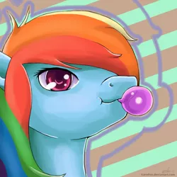 Size: 1200x1200 | Tagged: artist:vanefox, bubblegum, derpibooru import, food, gum, rainbow dash, safe