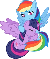 Size: 2791x3248 | Tagged: safe, artist:he4rtofcourage, derpibooru import, rainbow dash, twilight sparkle, twilight sparkle (alicorn), alicorn, pony, female, lesbian, mare, shipping, twidash