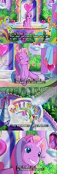 Size: 639x1919 | Tagged: safe, derpibooru import, brights brightly, cheerilee (g3), lily lightly, pony, unicorn, come back lily lightly, background pony, g3, holiday, lore, night of a thousand lights, rainbow lights party, subtitles, unicornia