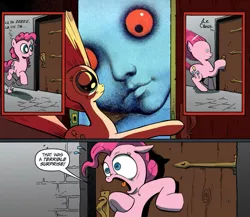 Size: 945x821 | Tagged: derpibooru import, exploitable meme, fantastic planet, meme, obligatory pony, pinkie pie, safe, surprise door, tiva, traag